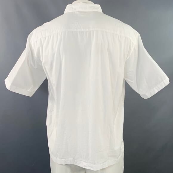 Size XL White Organic Cotton One Pocket Oversized Short Sleeve Shirt - Picture 3 of 7